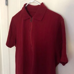 Prada Red Zipped Polo